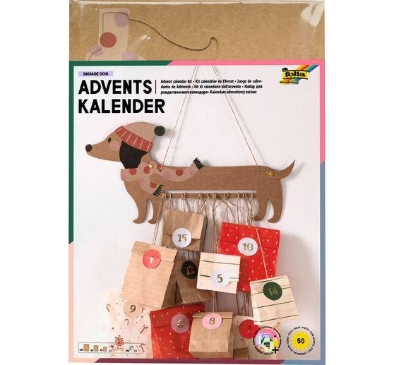 Adventskalender set "Kerst teckel"