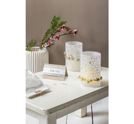 Transparant papier-set "Kerstmis" goud/zilver