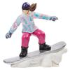 Miniatuur vrouwelijke snowboarder