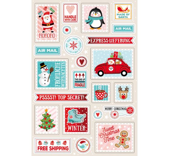 Sticker "Kerst post"