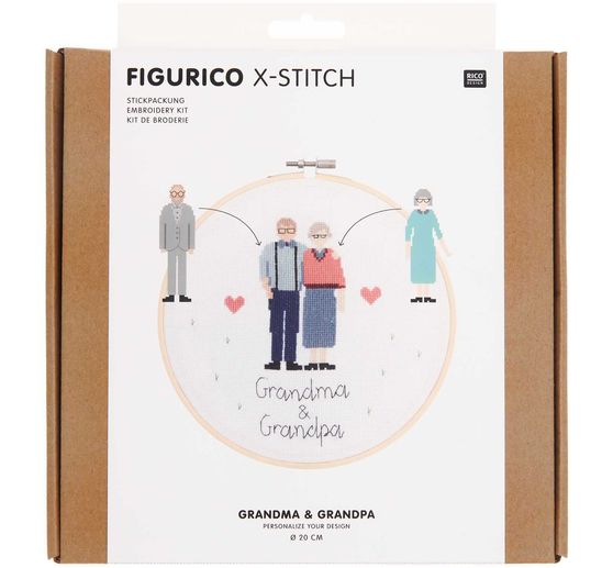 Rico Design Borduurpakket "Figurico Grandma & Grandpa"