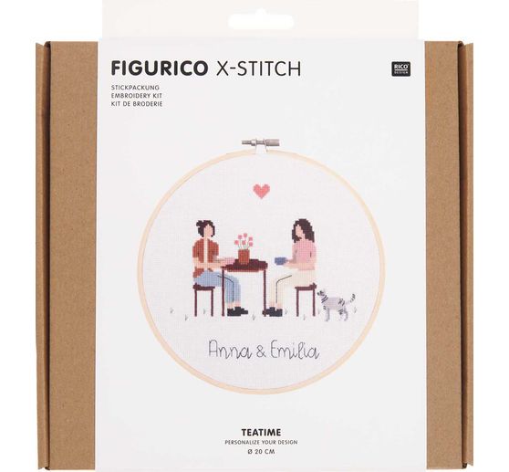 Rico Design Embroidery kit "Figurico Teatime"