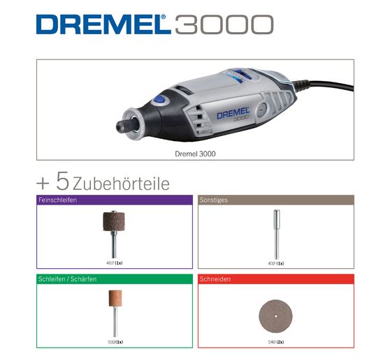 DREMEL 3000, incl. 5 accessoires