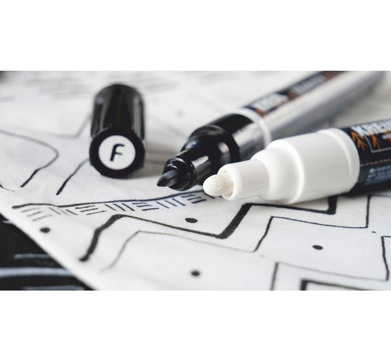 KREUL Textiel marker opaak "Black & White"