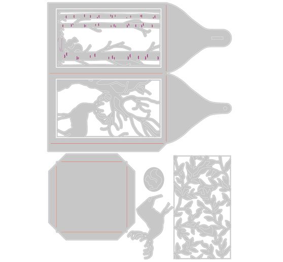 Sizzix Thinlits punching template "Woodland Lantern"