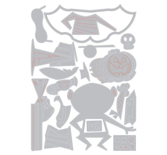 Sizzix Thinlits Punching Template "Trick or Treater by Tim Holtz"