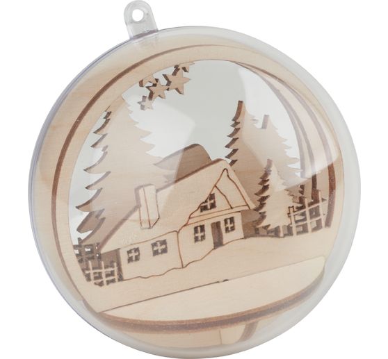 Houten stok motief "Berg wereld