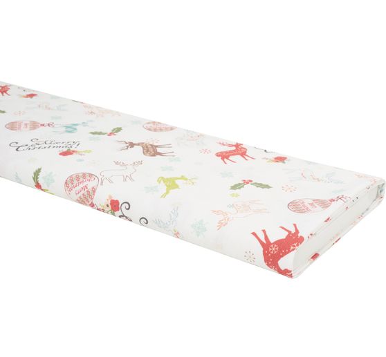 Motif fabric linen look "Merry Christmas"