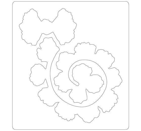 Sizzix Bigz punching template "Cabbage Rose"