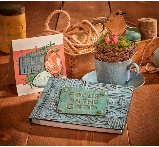 Sizzix Thinlits punch template "Bird & Egg Colorize by Tim Holtz"