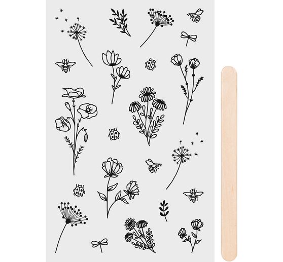 Kras Sticker "Bloemen