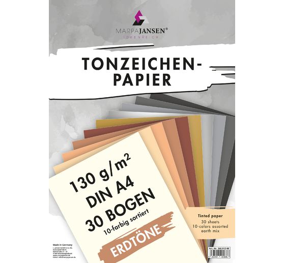 Gekleurd papier assortiment "Aardetinten"