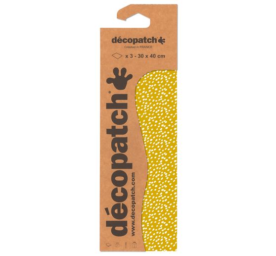 Décopatch papier "Flying Dots Saffron Geel"