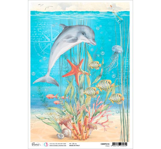 Impressionisme desinfecteren canvas Motief strozijde "Dolfijnen en boodschap in een fles" | Knutselwinkel VBS  Hobby