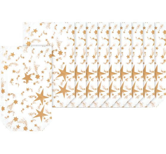 Doorzichtige zak "Gouden sterren"