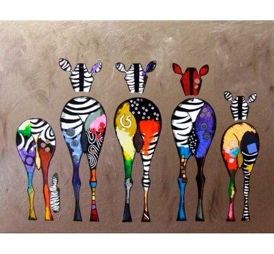 Painting by numbers "Zebras"