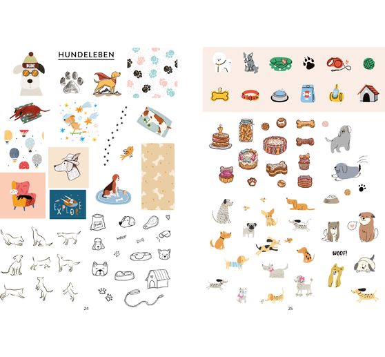 Boek "Bullet Journal Stickerbuch - Hundeglück"
