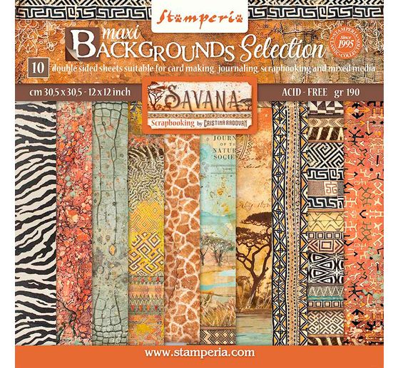 Scrapbook blok "Savana Backgrounds"