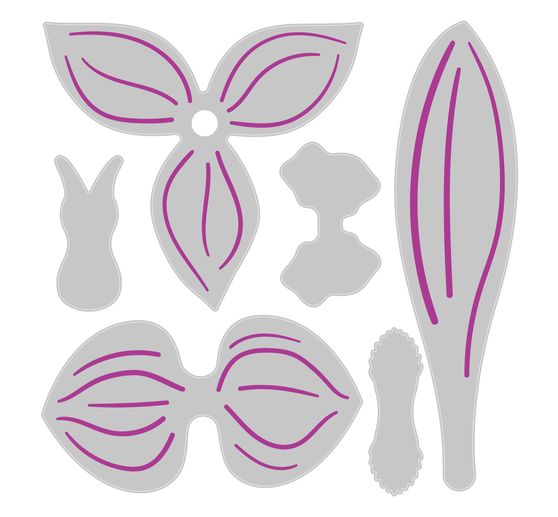 Sizzix Thinlits punching template "Orchid"