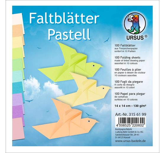 Vouwblaadjes "Pastel"