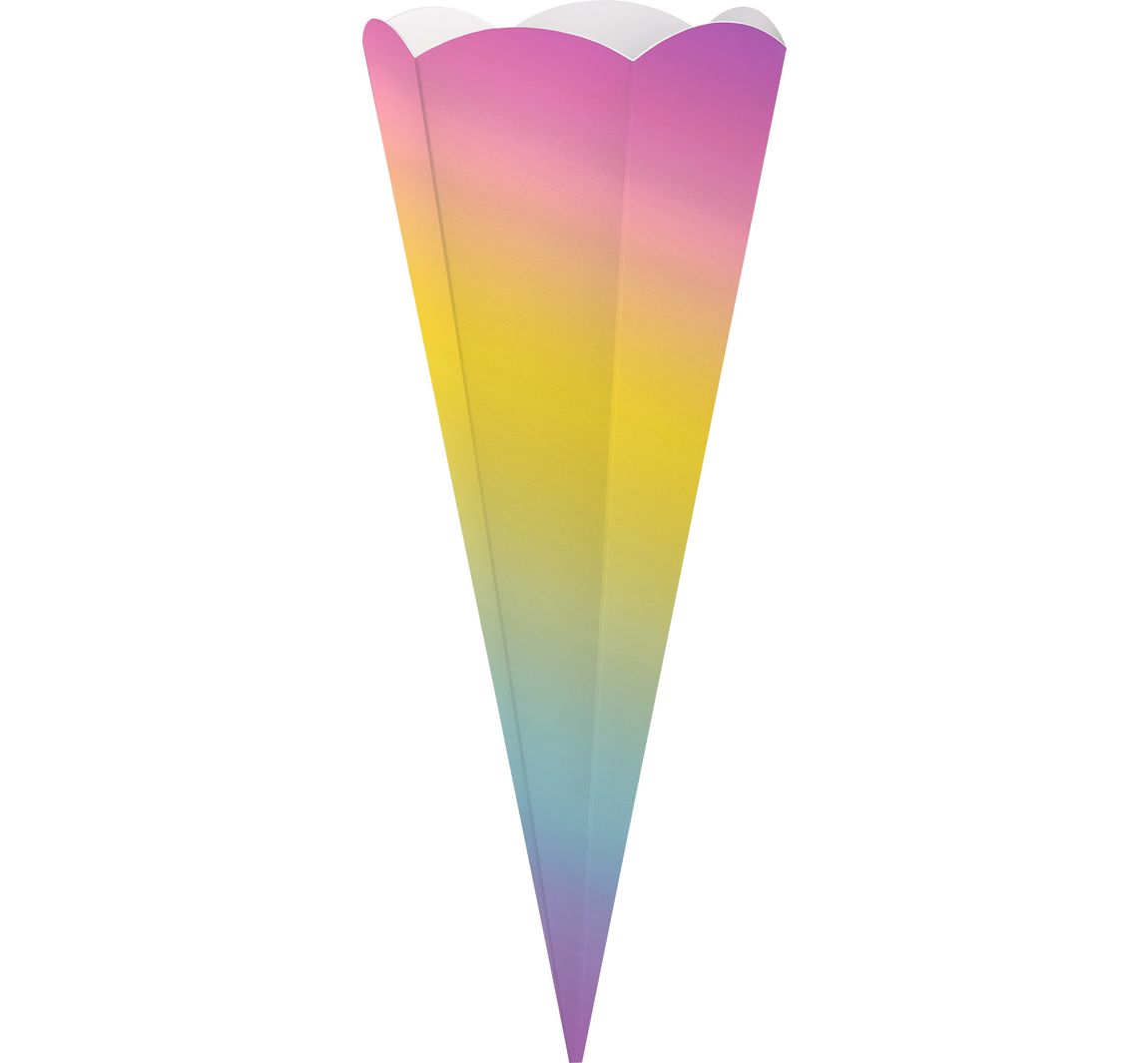 Schoolkegel uitgesneden, regenboog