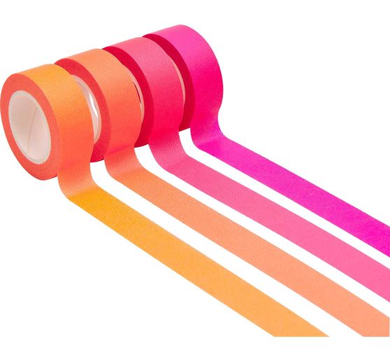 Tape set "Neon", red shades