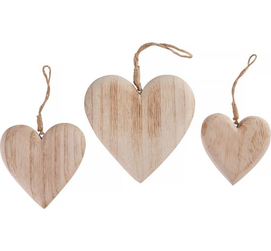 VBS Houten decoratieve hanger "Harten"
