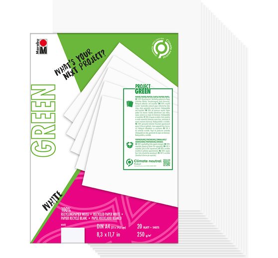 Marabu Green papierblokk white, DIN A4