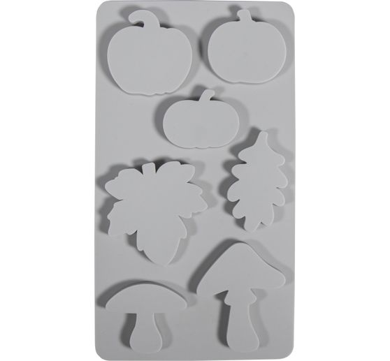 Silicone casting mould "Pumpkin, mushroom, leaf"