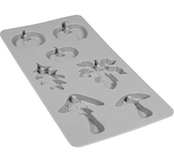 Silicone casting mould "Pumpkin, mushroom, leaf"