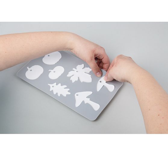 Silicone casting mould "Pumpkin, mushroom, leaf"