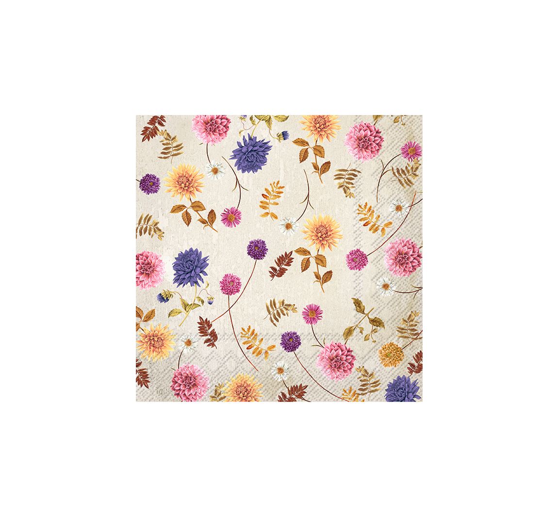 Servet "Bloemen verscheidenheid" - 20 stuks