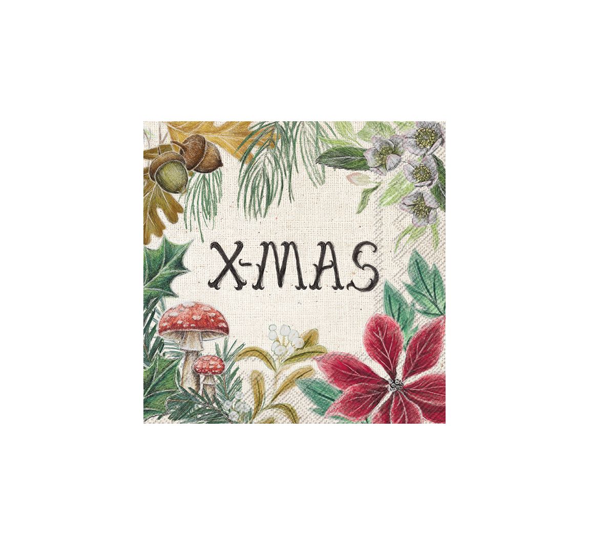 Servet "Beautiful X-Mas" - 20 stuks