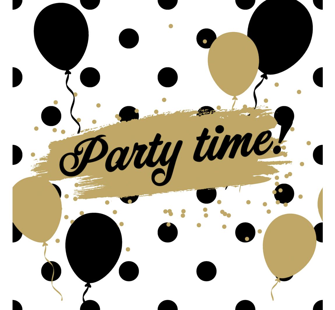 Servet "Party Time"  - 5 stuks
