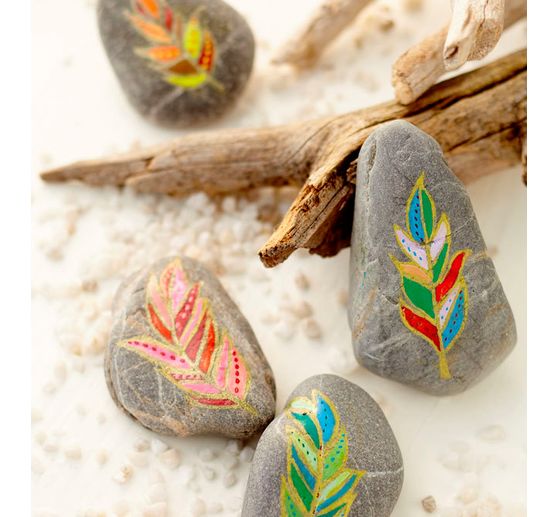 Creatieve set "Steine bemalen im Boho-Look"