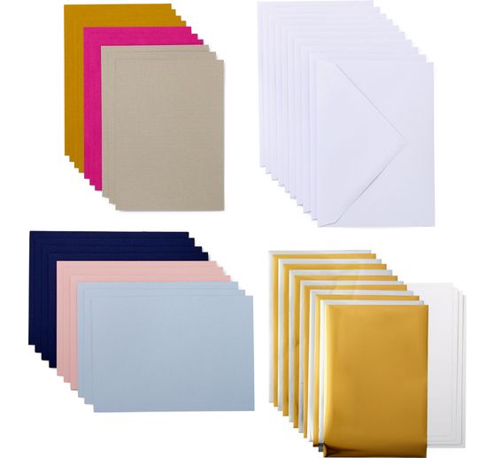 Cricut Joy dubbele kaarten met insteekhoezen & enveloppen "Insert Cards Sensei Sampler - Foil", 11,4 cm x 15,9 cm