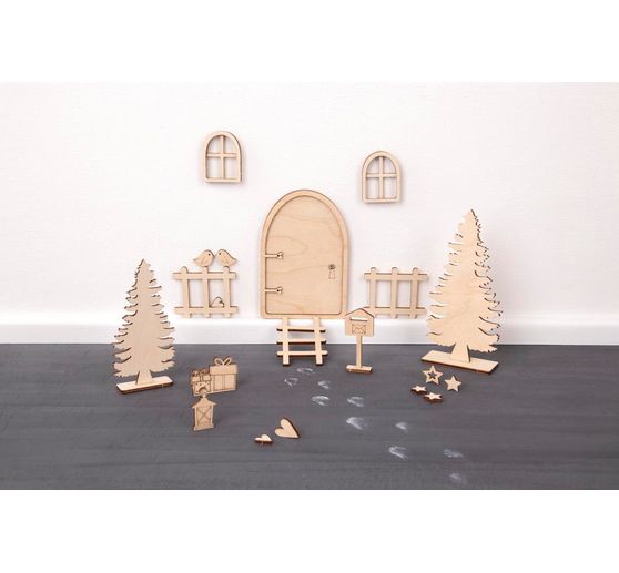 Houten knutselset "Kabouter deur Nisse"