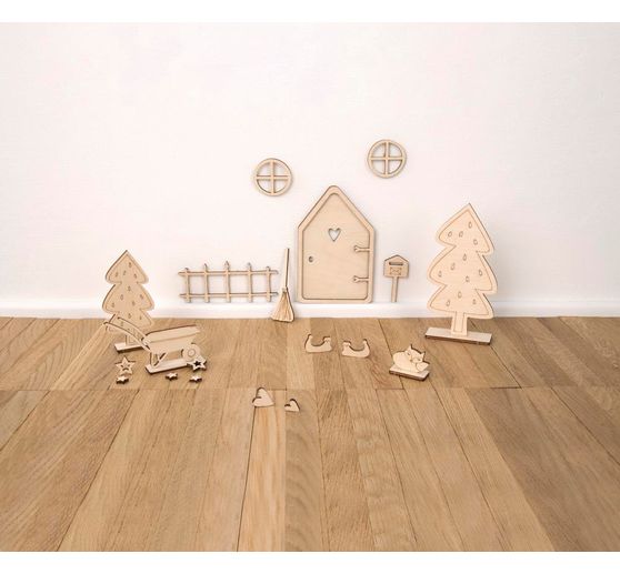 Houten knutselset "Kabouter deur Tomte"