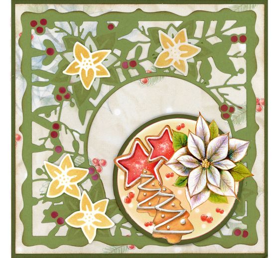 3D stansveldboek "Christmas Flowers"