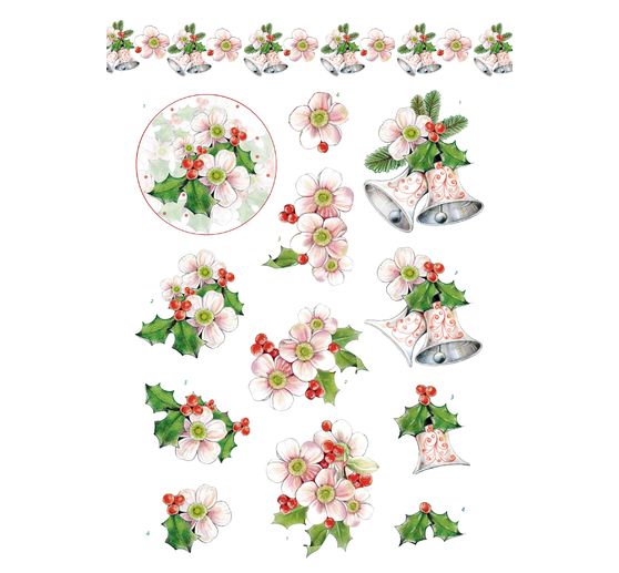 3D stansveldboek "Christmas Flowers"