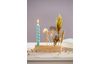 Wooden stand for dried flowers and stick candle