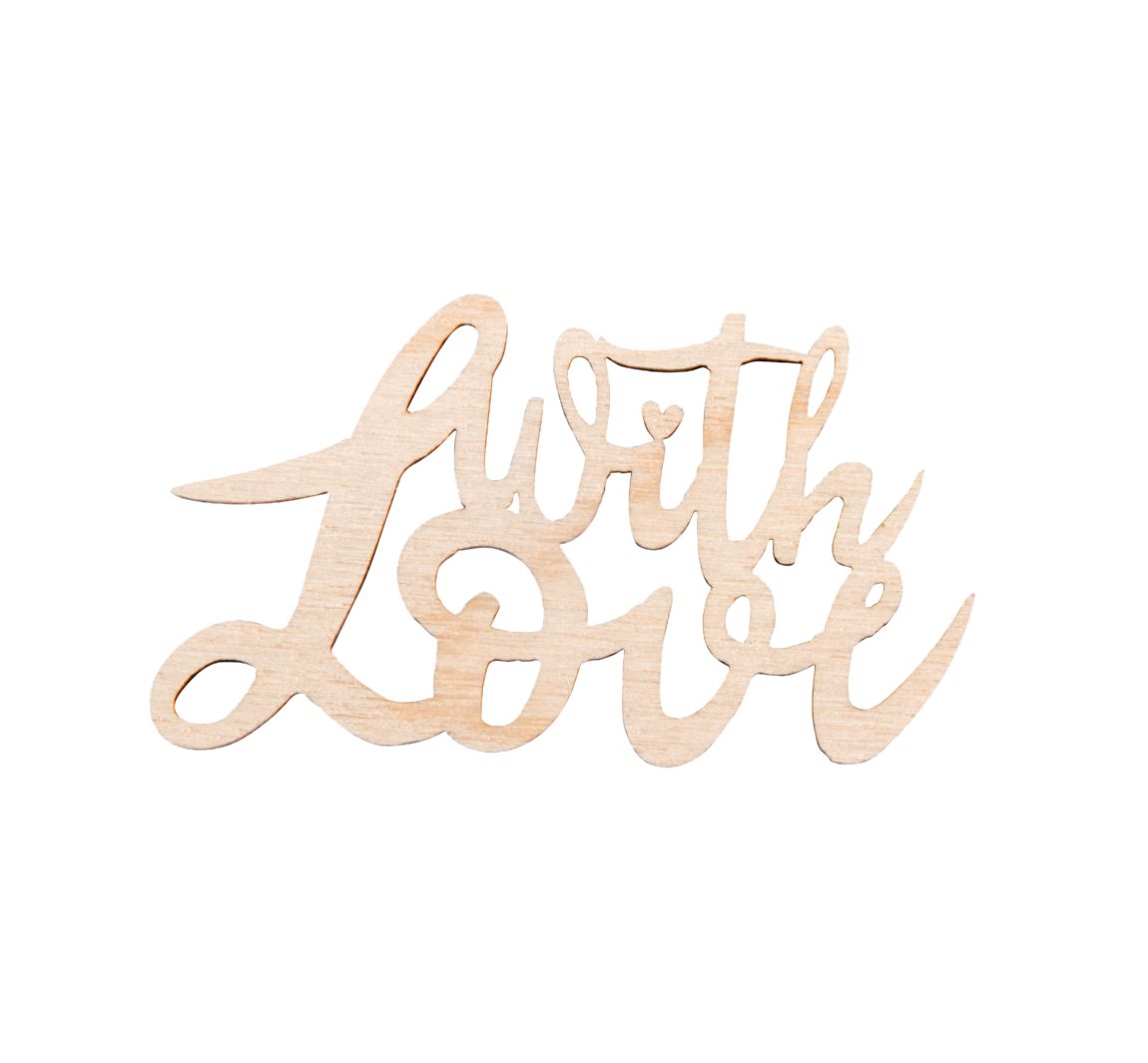 Houten letters Mini "Met Liefde"