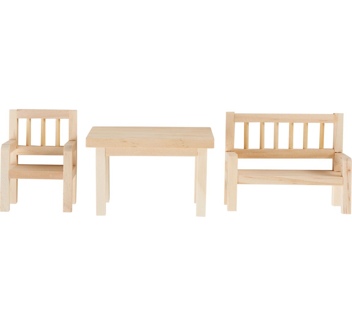 Kabouter set "Tafel, bank & stoel"