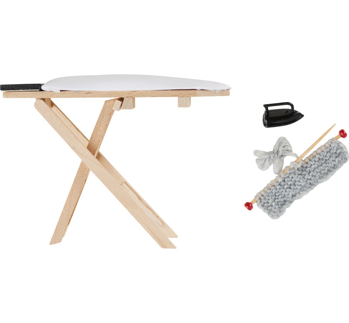 Kabouter set "Strijkplank, strijkijzer & brei gereedschap"
