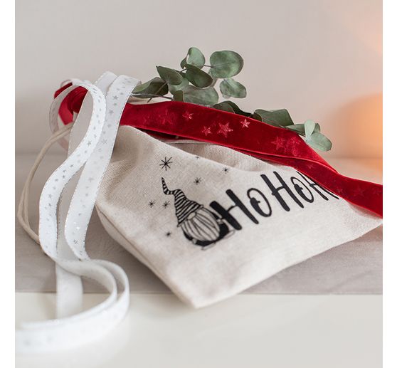 Decoratief lint met lurex randen