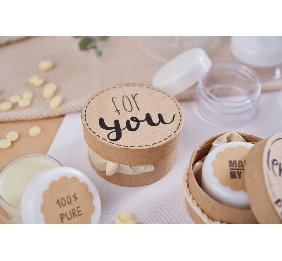 VBS Plastic potten met schroefdeksel "Plat", 12 stuks
