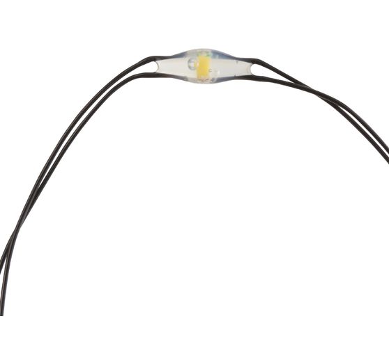 Micro LED snoer lampie, met timer, zwarte draad, 20 LED's