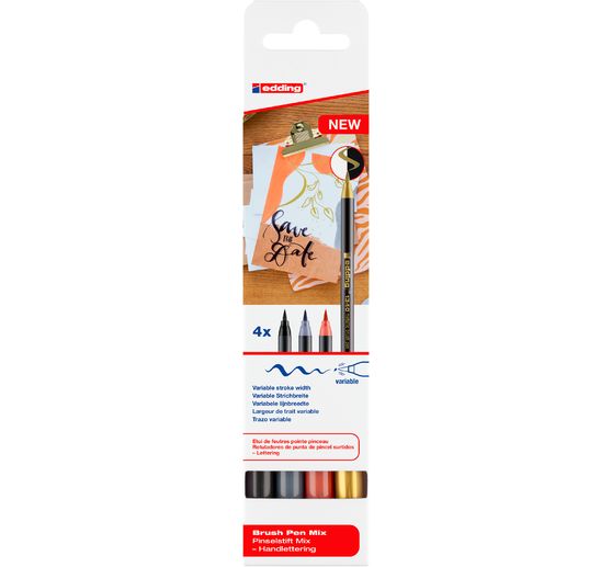 edding 1340 Penseelpen "Metallic - Mix"