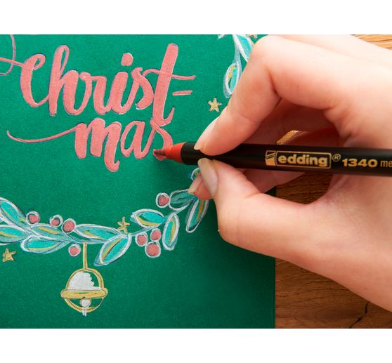 edding 1340 Penseelpen "Xmas - Metallic"