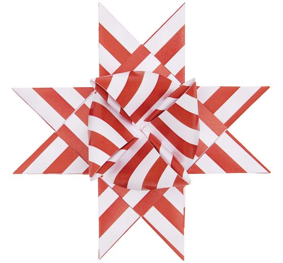 Papieren strips "Stripes", Rood/Wit
